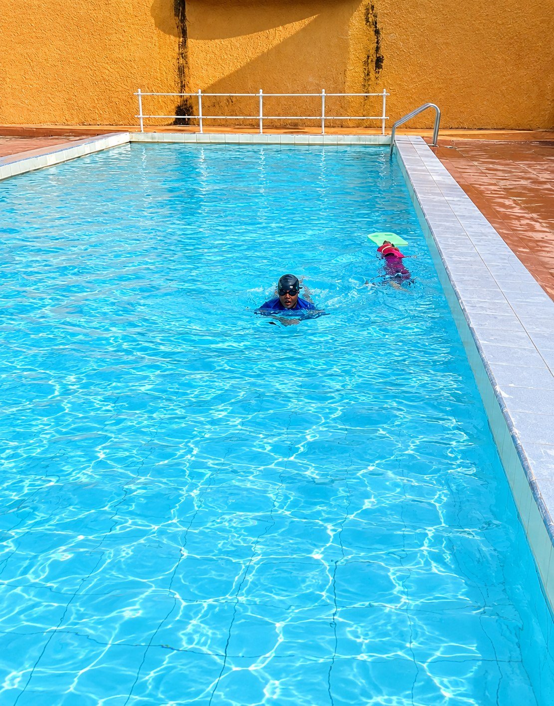Swimmer in training
